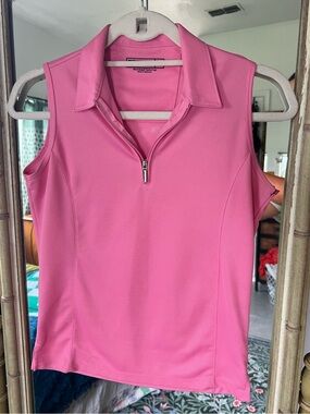 Pink 1/4 Zip Golf/Tennis Top